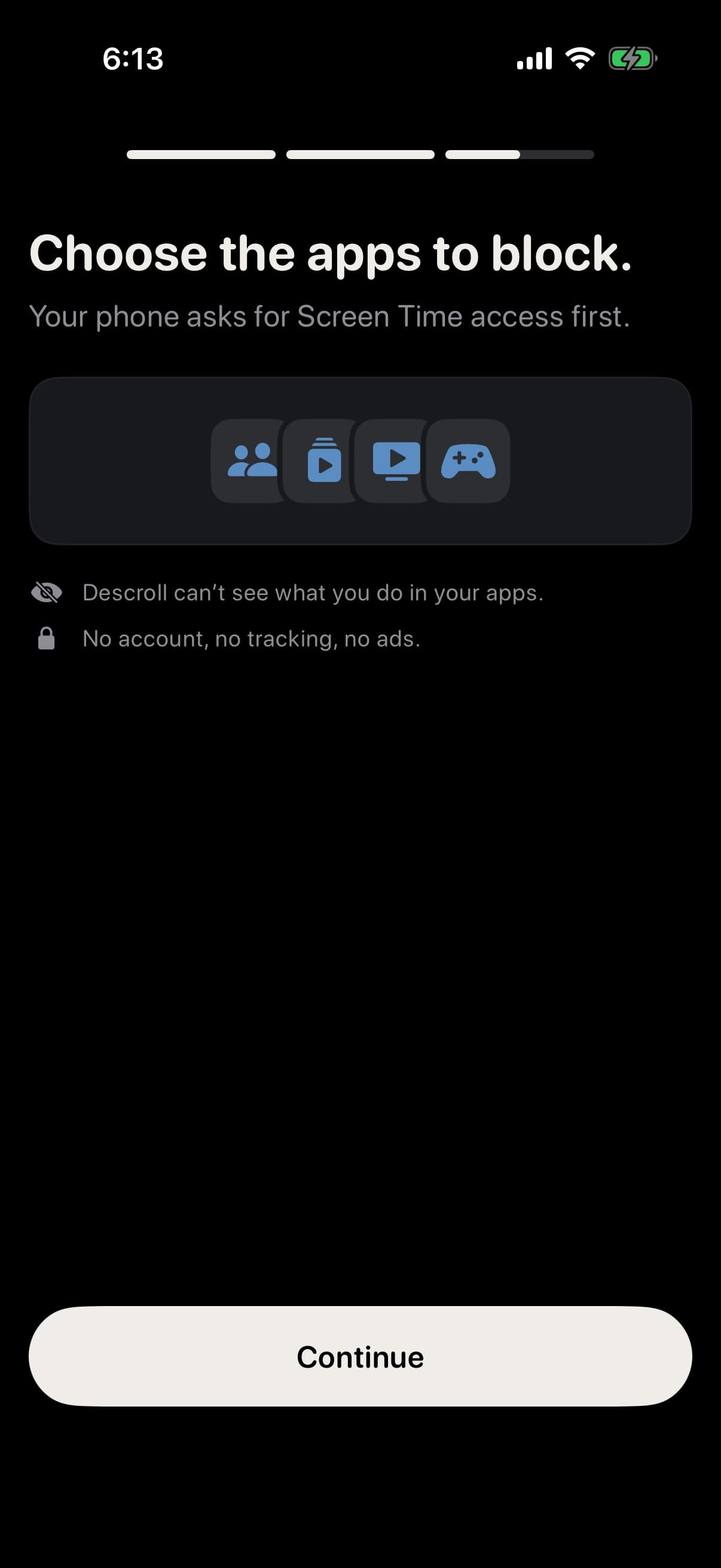 Choose the apps to block
